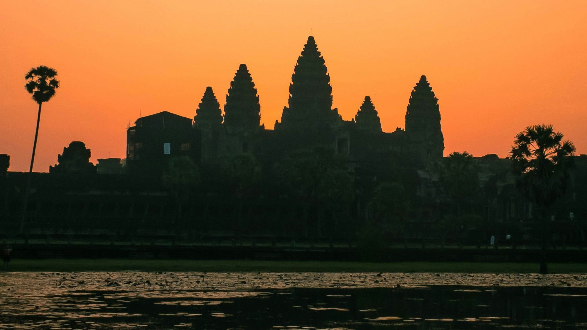 Angkor Wat zachód słońca